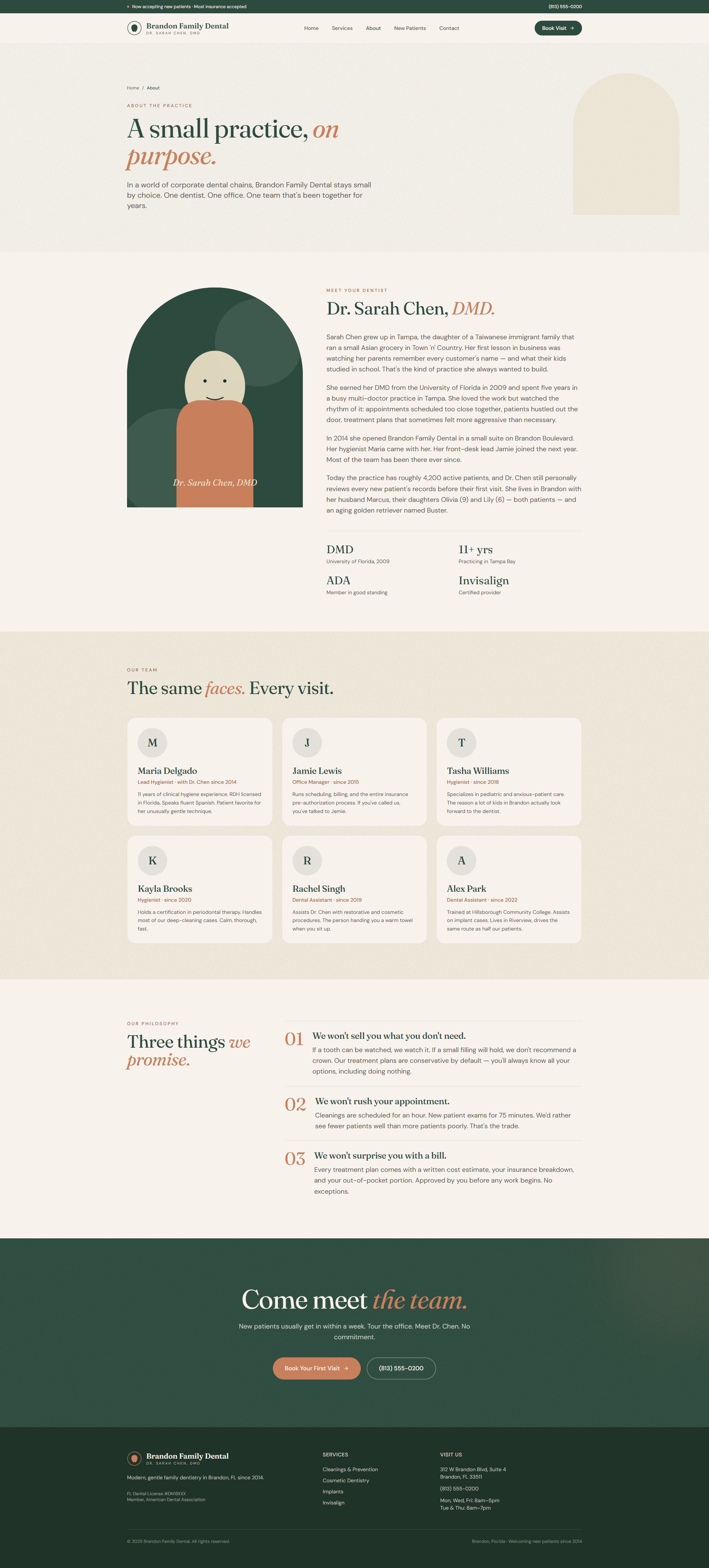 Dental about page sample